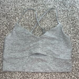 ALO Heather Gray Highlight Sports Bra